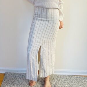 Vintage High-waisted striped skirt